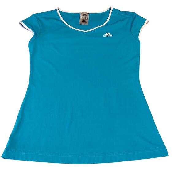 Adidas Blue White Climalite Tennis Skirt and Top Set Cool and Dry Activewear - Picture 7 of 16